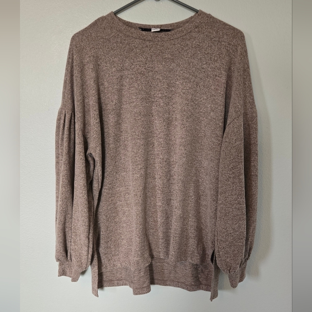Hyfve Brown Balloon Sleeve Sweater Size Medium